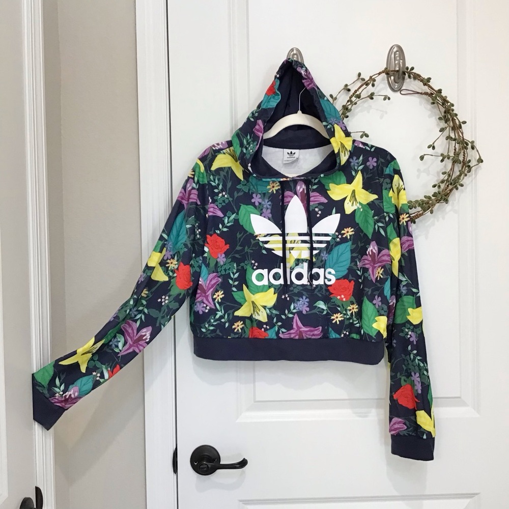 Adidas Original Blossom of Life Cropped Hoodie